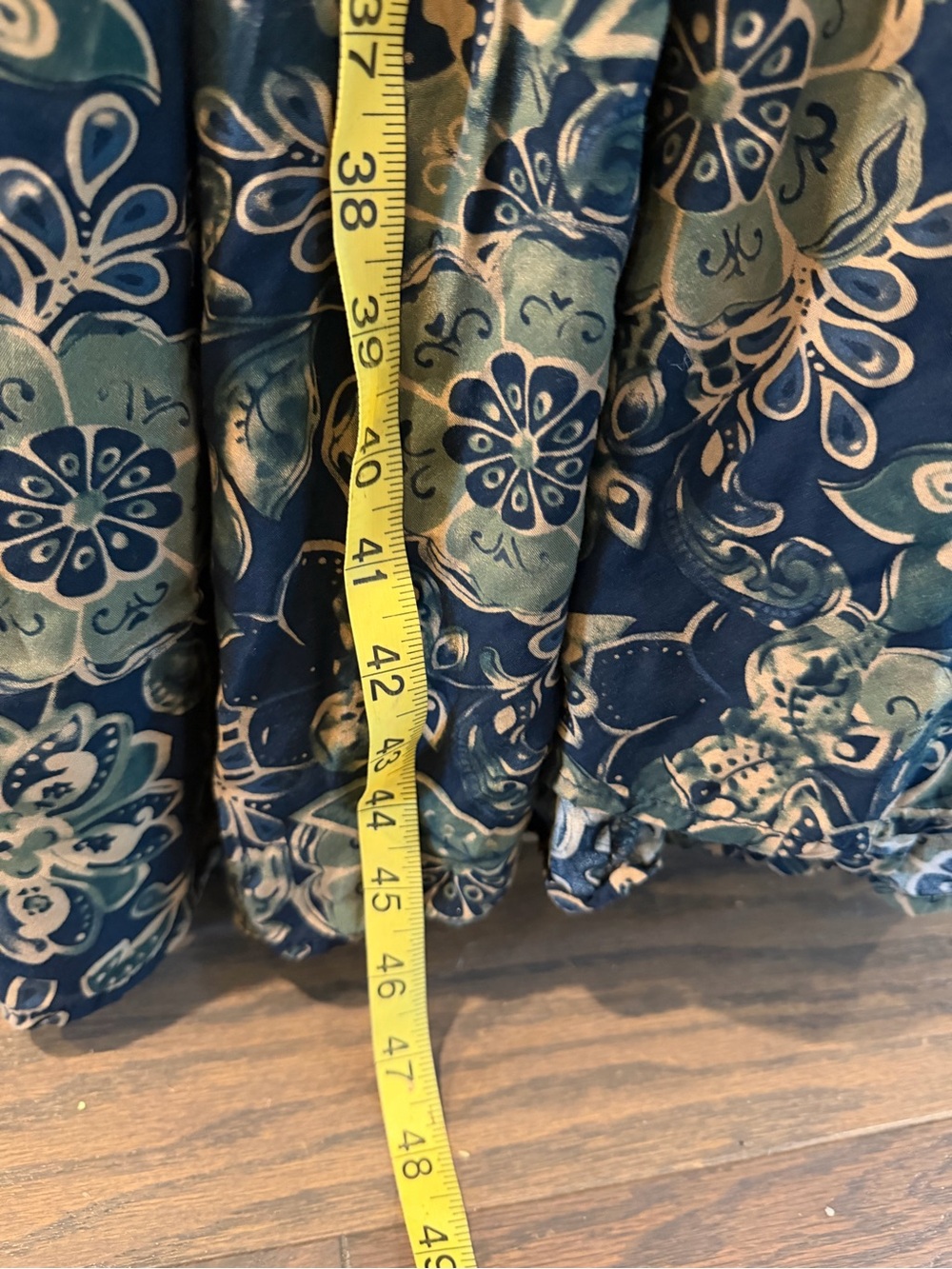 NATURAL LIFE Maddie Maxi Dress Navy Teal Floral Coral Adjustable Tie Straps NWOT - Picture 5 of 7